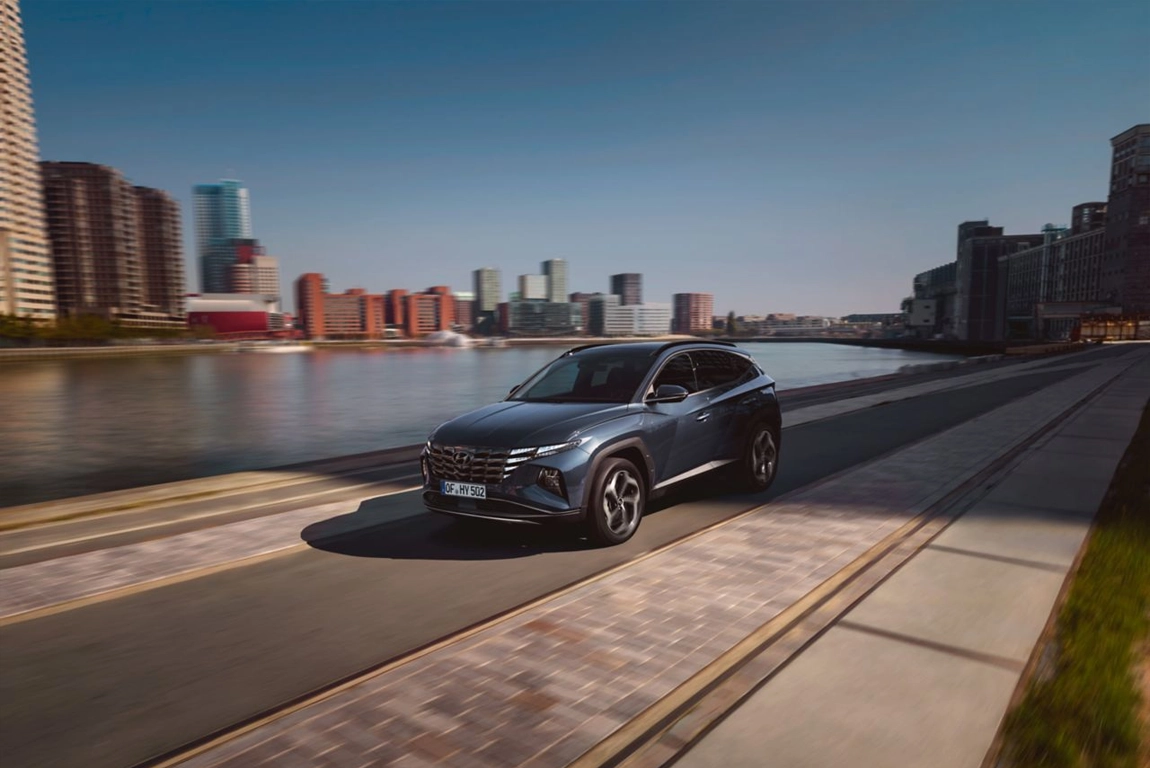 Vue trois quart Hyundai Tucson